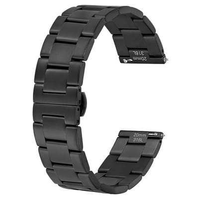 NTHProducts - Robuuste metalen horlogeband - Vouwsluiting - 18mm 19mm 20mm 21mm 22mm - Duurzaam en stijlvol - Geschikt voor dagelijks gebruik