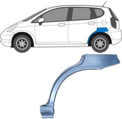 Reparatiepaneel achterspatbord voor Honda Jazz 2002-2008 / Links