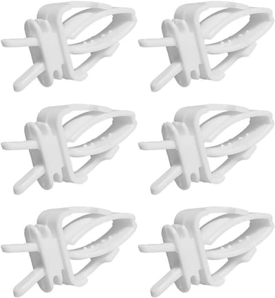 Handvoeraccessoires voor vogels - 6 kunststof voederclips voor papegaaien en parkieten, ideaal voor fruit en groenten