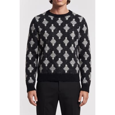 The Kooples Pull Col Round Black Grey White Maat: S | Sweaters Outlet | Heren | Zwart