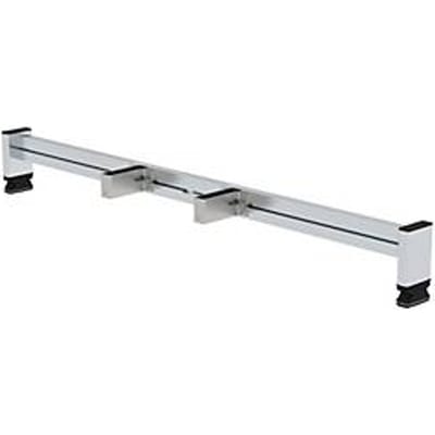 Munk retrofit traverse, nivello® ladderschoen, incl. bevestigingsmateriaal, B 1,2 m, stijlhoogte 98 mm