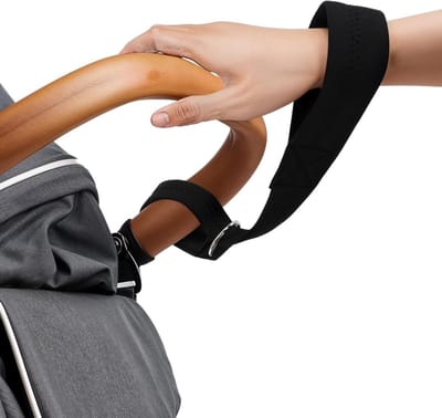 Verstelbare Handriem voor Kinderwagen, Zwart, Ideaal voor Duurzaam Gebruik en Comfortabel Draaggemak