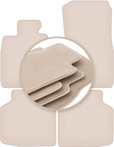 Premium beige vloermatten voor: BMW 7 F02 LONG 2008-2015