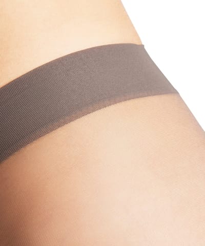 FALKE Seidenglatt eenkleurig materiaal transparant 15 DEN panty dames grijs - maat S-M