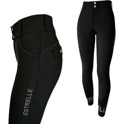Paardrijbroek met volledige grip van nepleer voor dames Estrelle Equestrian Signature SG