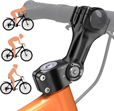 Verstelbare Fietsstuurpen 31,8 mm x 100 mm van Aluminium Legering, Hoogte Verstelbaar, Geschikt voor E-Bikes en Fietsen, Stabiele en Duurzame Stuurpen