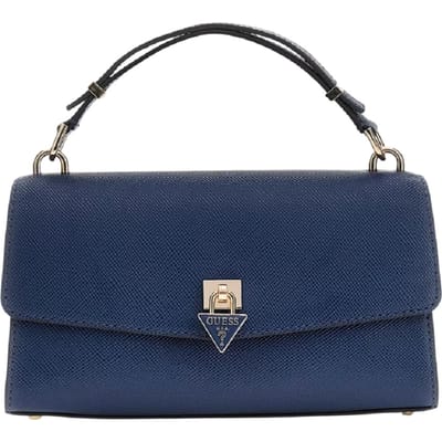 GUESS schoudertas handtas Patsie Top Handle Flap Bag Navy donkerblauw