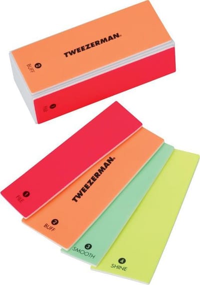 Tweezerman Neon Hot File, Buff, Smooth & Shine Block
