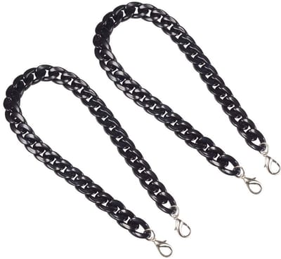 Dailygoods- Ketting 60 cm - Tassenketting - Kunsthars/ijzer - 2 Stuks - Sluiting 29 x 17 x 5,5 mm - Perfect voor decoratie - Tasriem