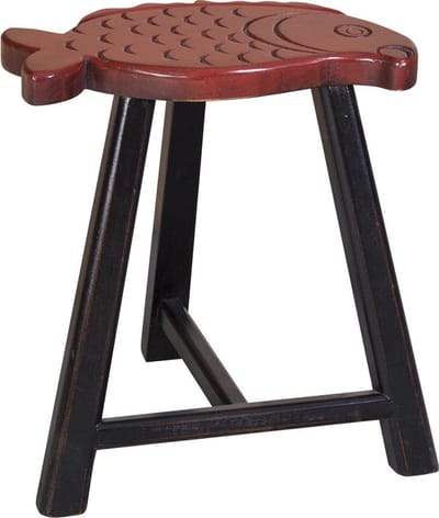 Fine Asianliving Chinese Kruk Massief Hout Vis Rood H49cm Chinese Meubels Oosterse Kast