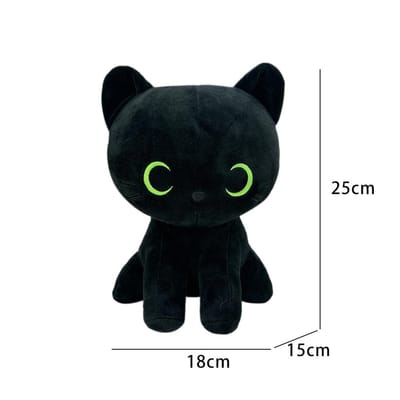 TreasuringU Halloween Zwarte Kat Pluche Speelgoed Schattige Lange Pluizige Pop Perfect Halloweenfeest Verjaardagscadeau
