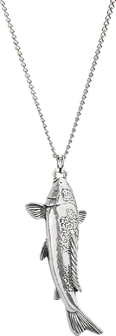 Hanger Koi Karper + Ketting Zilver 50 cm (Heren) Vishanger Vissenketting Zilveren Kettinkje Vis