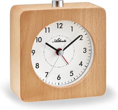 Houten Wekker met Snooze en Crescendo Alarm - Licht Eikenlook