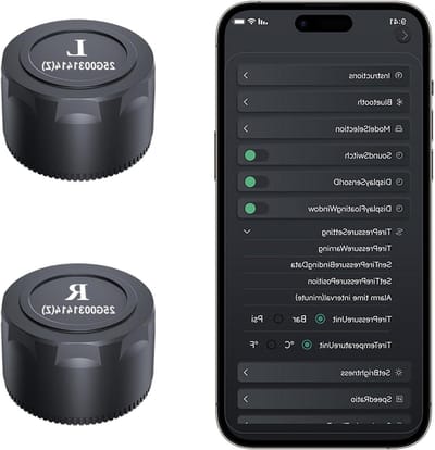 Banden Druk Monitor - TPMS Systeem - Veilig Rijden - App Controle - 0.1-7 Bar - Zwart