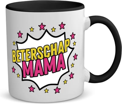 Akyol - beterschap mama koffiemok - theemok - zwart - Beterschap - je moeder - beterschap cadeau - kado - moeder - 350 ML inhoud