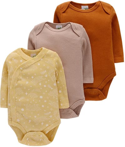 Jumpsuit met lange mouwen voor baby's, set van drie (12M)