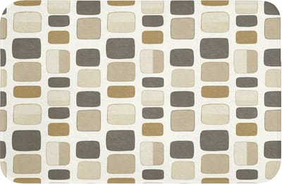Badmat 60x40 cm - Antislip - Blokken - Vintage - Grijs - Badmatten voor badkamer - Badkamermat - Douchemat - Badkamer mat