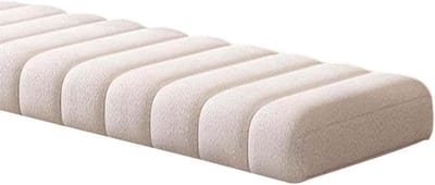Bank Kussen - Zitkussen Tuinbank - Buiten Ontspannen - Verwijderbare Hoes - 35x160cm - Wit