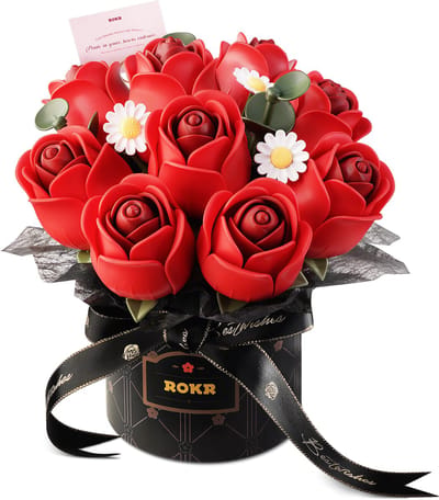 Robotime Red Rose Bouquet - ROKR Floral Art Series - AF02J - Bloemen - Rozen - Boeket - Bouwpakket
