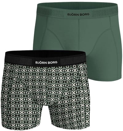 Bjorn Borg Boxershort Organic cotton 2-pack groen-print