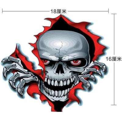 Auto Sticker Motorfiets Decals Schedel met Botten in het Kogengat Decoratieve Accessoires Waterdicht