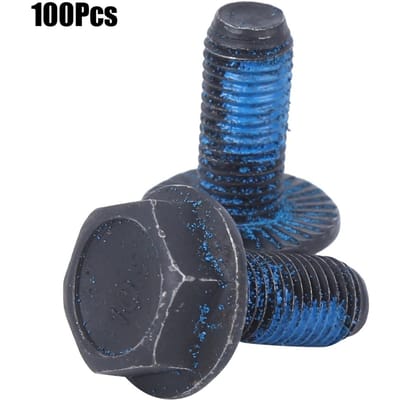 100 stuks Mountainbike Waterdichte Afdichting Trapas Schroef Vierkant Gat Crankstel Schroef gray
