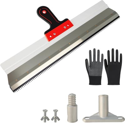 Dailygoods- Oppervlaktepakking met handgreephouder - Getande 56 cm - Grote oppervlakte schraper - Gips spatel - Voor gips gevel - Hoogwaardig materiaal