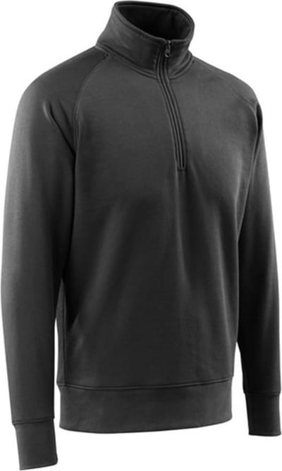 Mascot Crossover Sweatshirt met korte rits 50611-971 - Zwart - 2XL