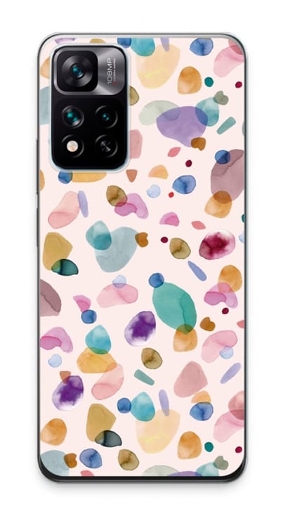 Case Company® - Hoesje geschikt voor Xiaomi 11i Hypercharge hoesje - Terrazzo Memphis - Soft Cover Telefoonhoesje - Bescherming aan alle Kanten en Schermrand