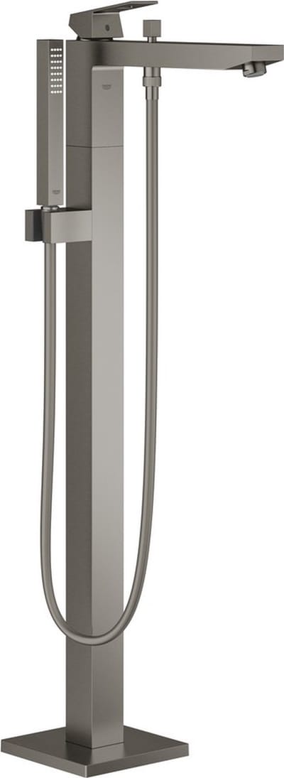 Grohe Eurocube Freestander badkraan m. omstel m. douchehouder m. handdouche en doucheslang 125cm brushed hard graphite