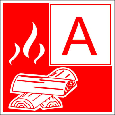 Brandklasse A sticker 100 x 100 mm