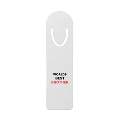 Hacebo® - worlds best brother metalen boekenlegger - Broer - de beste broer - verjaardagscadeau - verjaardag - cadeau - cadeautje voor broer - broer artikelen - kado - geschenk - gift Bladwijzer boekenleggers - 12.7 cm x 3.2cm