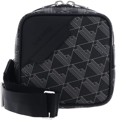 LACOSTE Schoudertas The Blend Square Crossover Bag Monogram Noir Gris Zwart