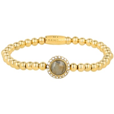 My Bendel - Elegante Armband met Edelsteen & Zirkonia • Labradorite - met Luxe Cadeauverpakking | Sieraden Voor Dames