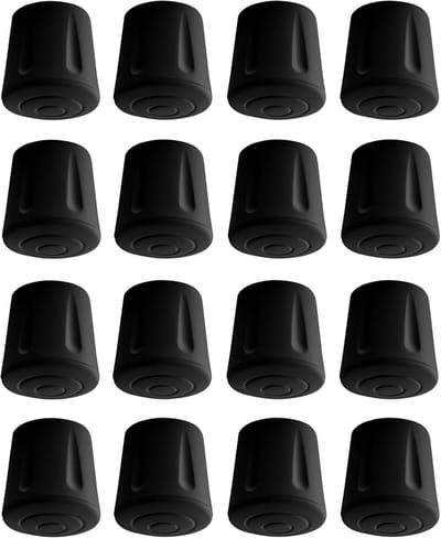 16x Ronde Stoelglijders EPDM Rubber - Beschermers voor Meubelpoten (25 mm)