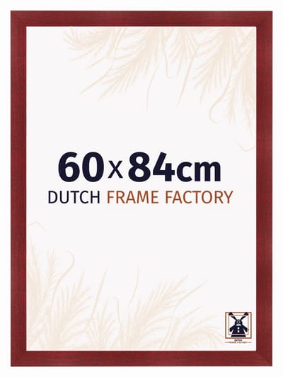 Fotolijst 60x84 cm - MDF - Wijnrood Geveegd - Praag