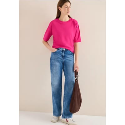 Shirt met knoopdetail