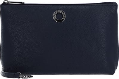 MANDARINA DUCK Leren Schoudertas Mellow Leather Crossover Bag Dress Blue Blauw