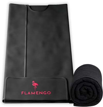 Flamengo® Infrarood Sauna Deken PRO + Wrap Inleghanddoek – High-End Warmtebeleving vergelijkbaar met premium infrarood sauna’s - Mobiele draagbare saunadeken incl. draagtas