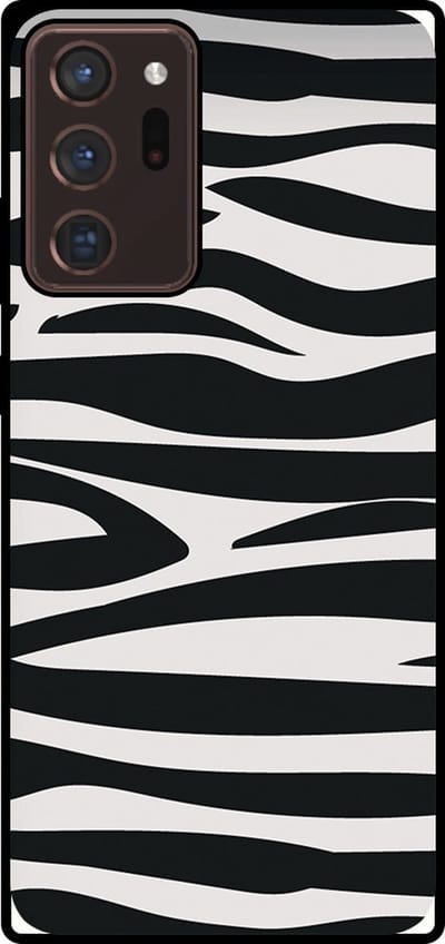 Smartphonica Telefoonhoesje Geschikt voor Samsung Galaxy Note 20 Ultra met zebra opdruk - TPU backcover case zebra design - Zwart Wit geschikt voor Samsung Galaxy Note 20 Ultra