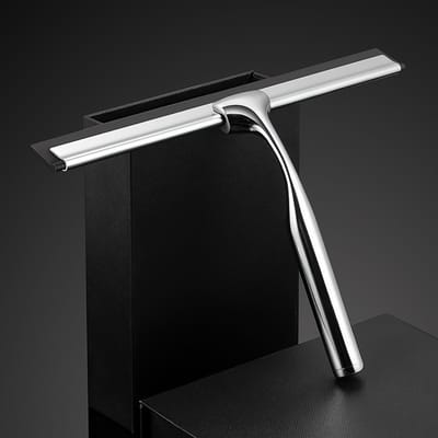 Livé® Doucheschraper – RVS Waterknijper met Zelfklevende Haak – Raamschraper