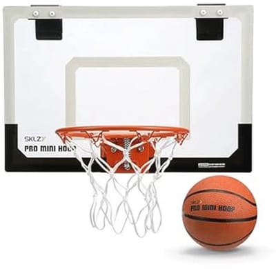 Mini Basketbal Hoop voor Binnen - 45 cm Metaal met Rubberen Bal