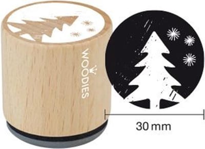 Houten Handstempel Woodies | Christmas Tree - Stempels - Stempels volwassenen - Snelle Levering