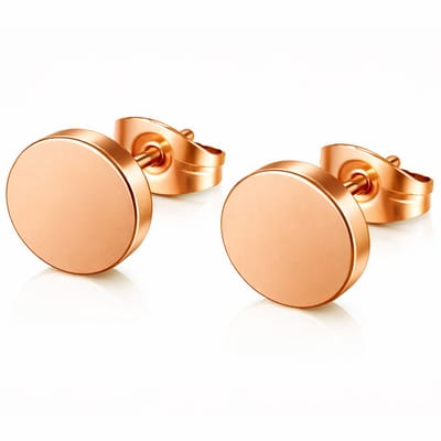 Stud Oorbellen - Ronde Oorknoppen - Edelstaal - LGT Jewels - Rose - 4mm
