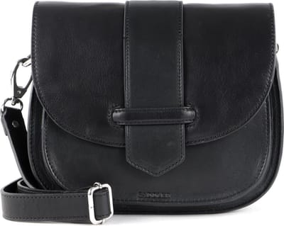 SADDLER Leren Schoudertas Charon Crossbody Bag Black Zwart