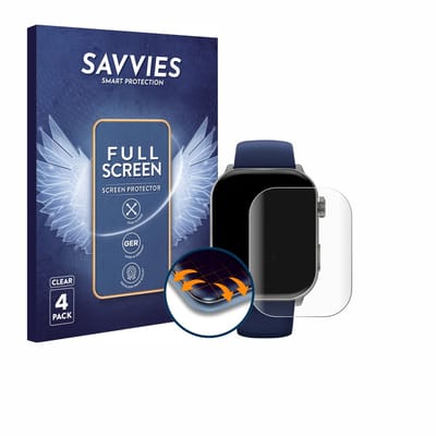 Savvies - Screenprotector voor Gard Pro Health Smartwatch 3 (41 mm) - Folie Beschermfolie transparant volledig dekking 4 Stuks