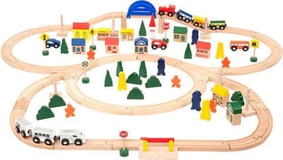 All Aboard Battat Treinbaan Hout 102-delig