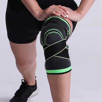 CHPN - Kniebrace - Knieband - Compressieband - Maat XL - Knie ondersteuning - Sportbrace - Elastische brace - Met klittenband voor extra ondersteuning