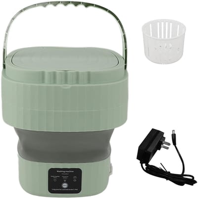 Draagbare Wasmachine 9L 10W Opvouwbare Emmer Wasmachine Laag Geluidsniveau Mini Wasmachine 100?240V voor Ondergoed