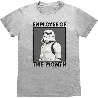 Star Wars Uniseks volwassen medewerker van de maand Stormtrooper T-Shirt (Grijze Heide)